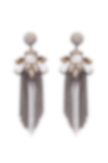 Multi-Colored Hand Embroidered Earrings by Jyo Das Accessories at Pernia's Pop Up Shop