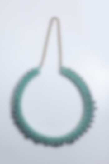 Blue Pearl Embroidered Necklace by Jyo Das Accessories at Pernia's Pop Up Shop