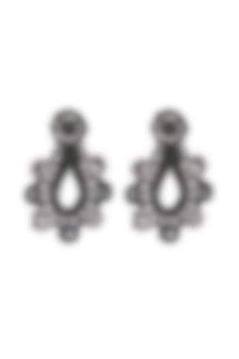 Black Cut Bead Dangler Earrings by Jyo Das Accessories at Pernia's Pop Up Shop