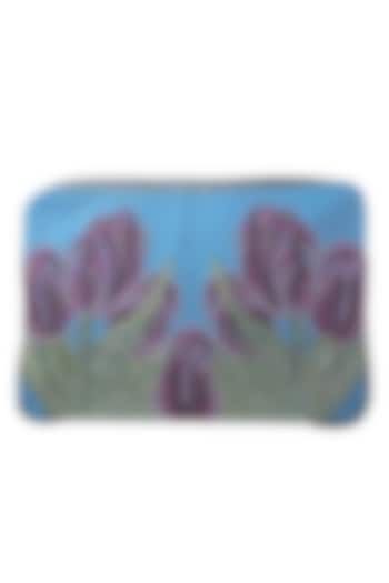 Multi-Colored Leather Hand Embroidered Clutch by Jyo Das Accessories at Pernia's Pop Up Shop