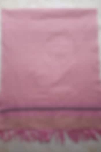 Pink Handwoven Dupatta by Jyotsna Kalita