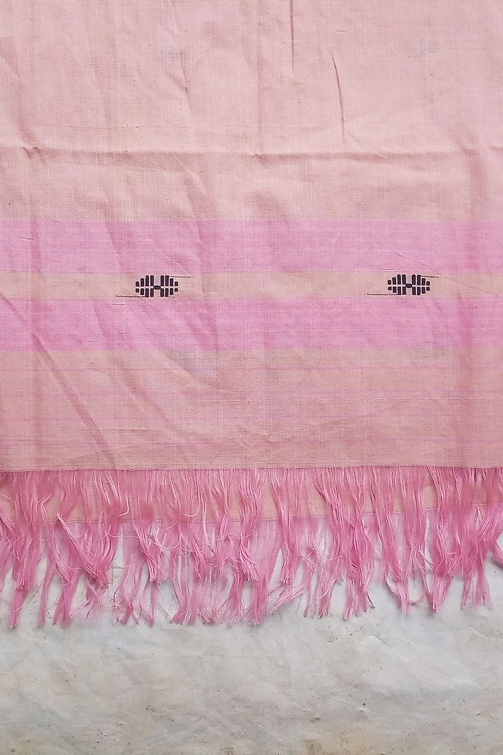 Pink & Black Motif Dupatta by Jyotsna Kalita at Pernia's Pop Up Shop