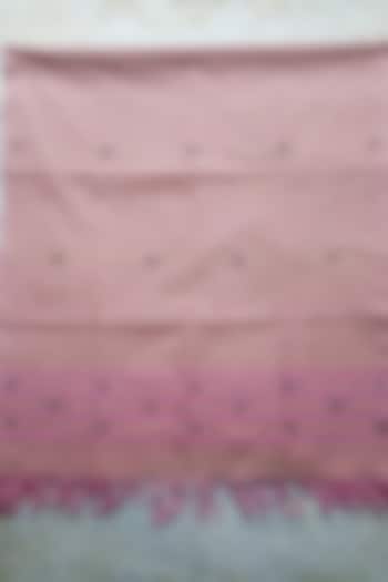 Pink Motif Pure Cotton Dupatta by Jyotsna Kalita