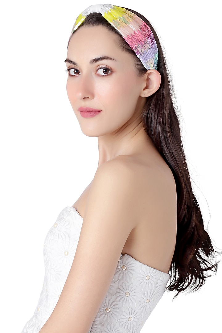 Multi Colored Headband With Sequins by Joey & Pooh at Pernia's Pop Up Shop