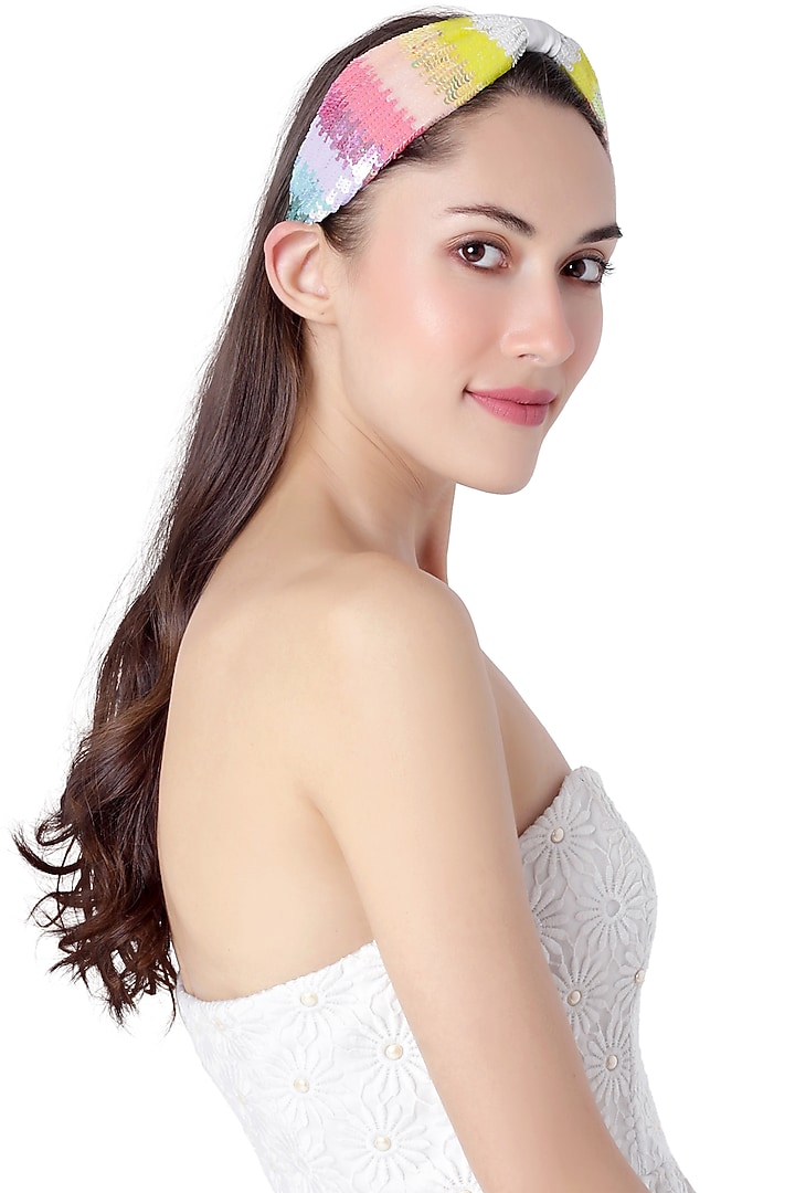 Multi Colored Headband With Sequins by Joey & Pooh at Pernia's Pop Up Shop