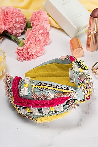 Pale Blue Embellished Headband by Joey & Pooh