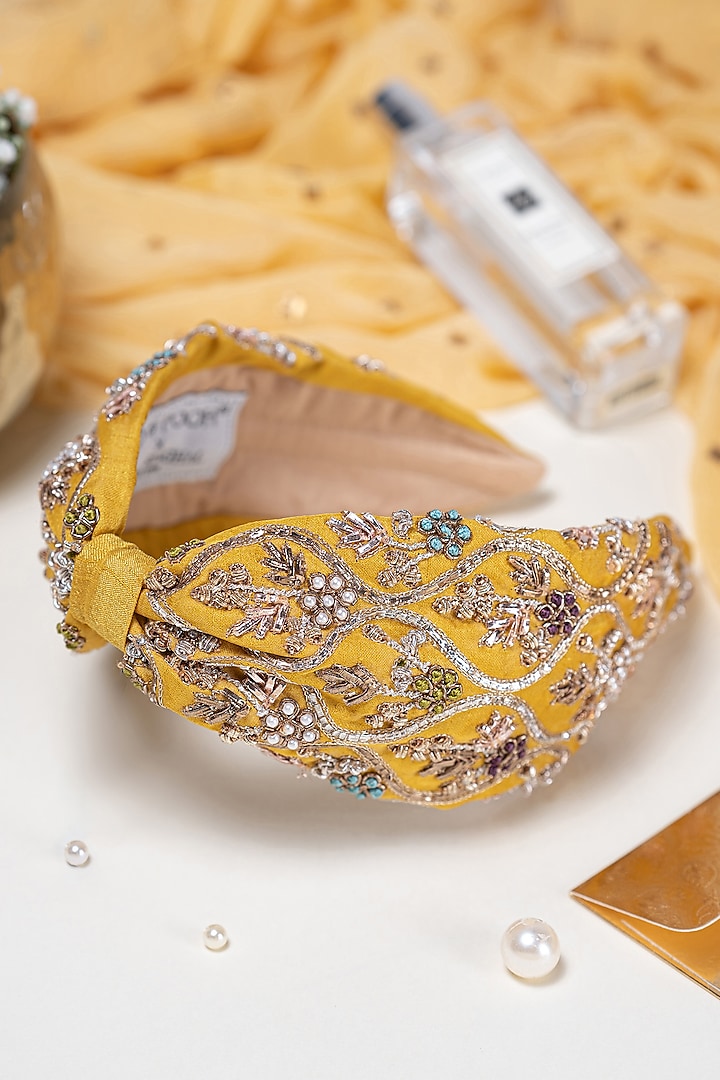 Mustard Embellished Headband by Joey & Pooh at Pernia's Pop Up Shop