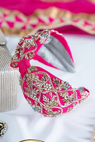 Pink Embellished Headband by Joey & Pooh