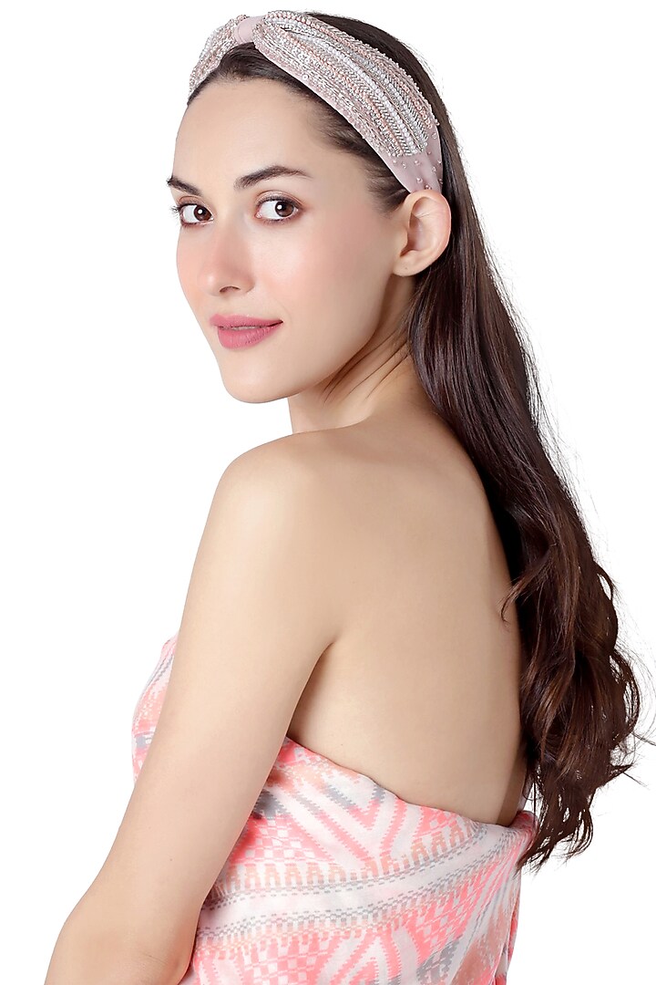 Pink Embellished Headband by Joey & Pooh at Pernia's Pop Up Shop