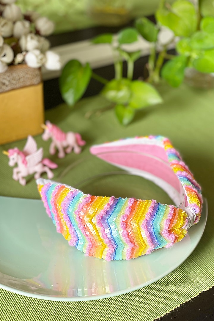 Multi-Colored Embroidered Headband by Joey & Pooh at Pernia's Pop Up Shop