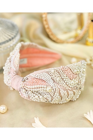 Pink Embroidered Headband by Joey & Pooh
