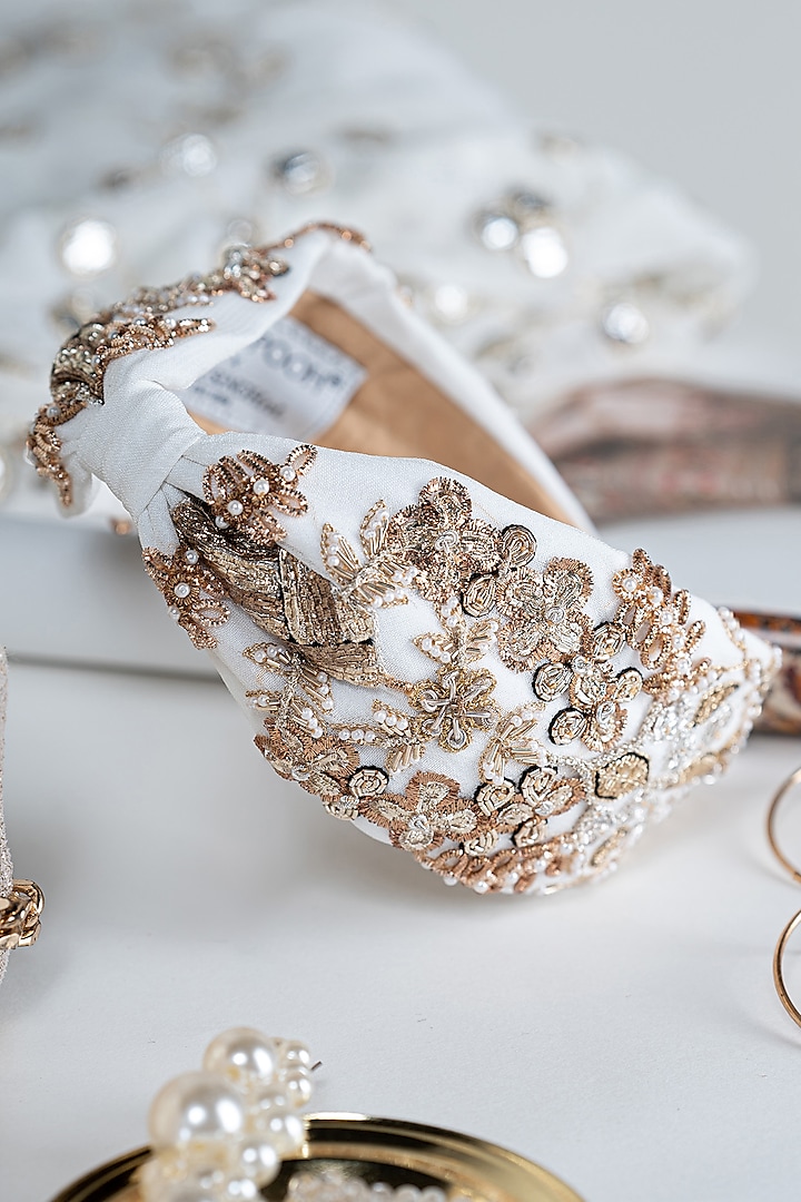 Ivory Embellished Headband by Joey & Pooh