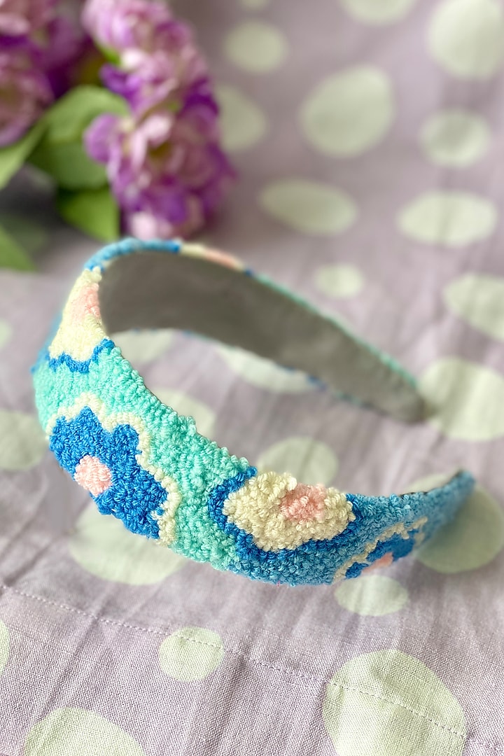 Blue Tufted Headband by Joey & Pooh