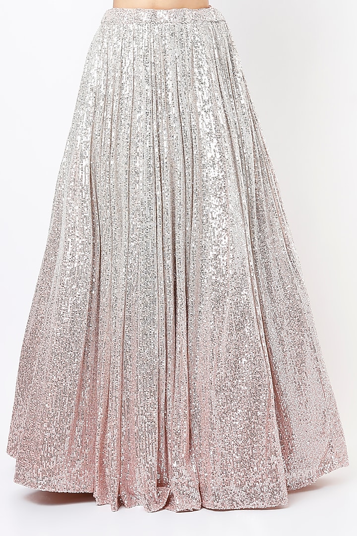 Light Peach Ombre Wedding Lehenga Set by Jiya by Veer Designs at Pernia's Pop Up Shop