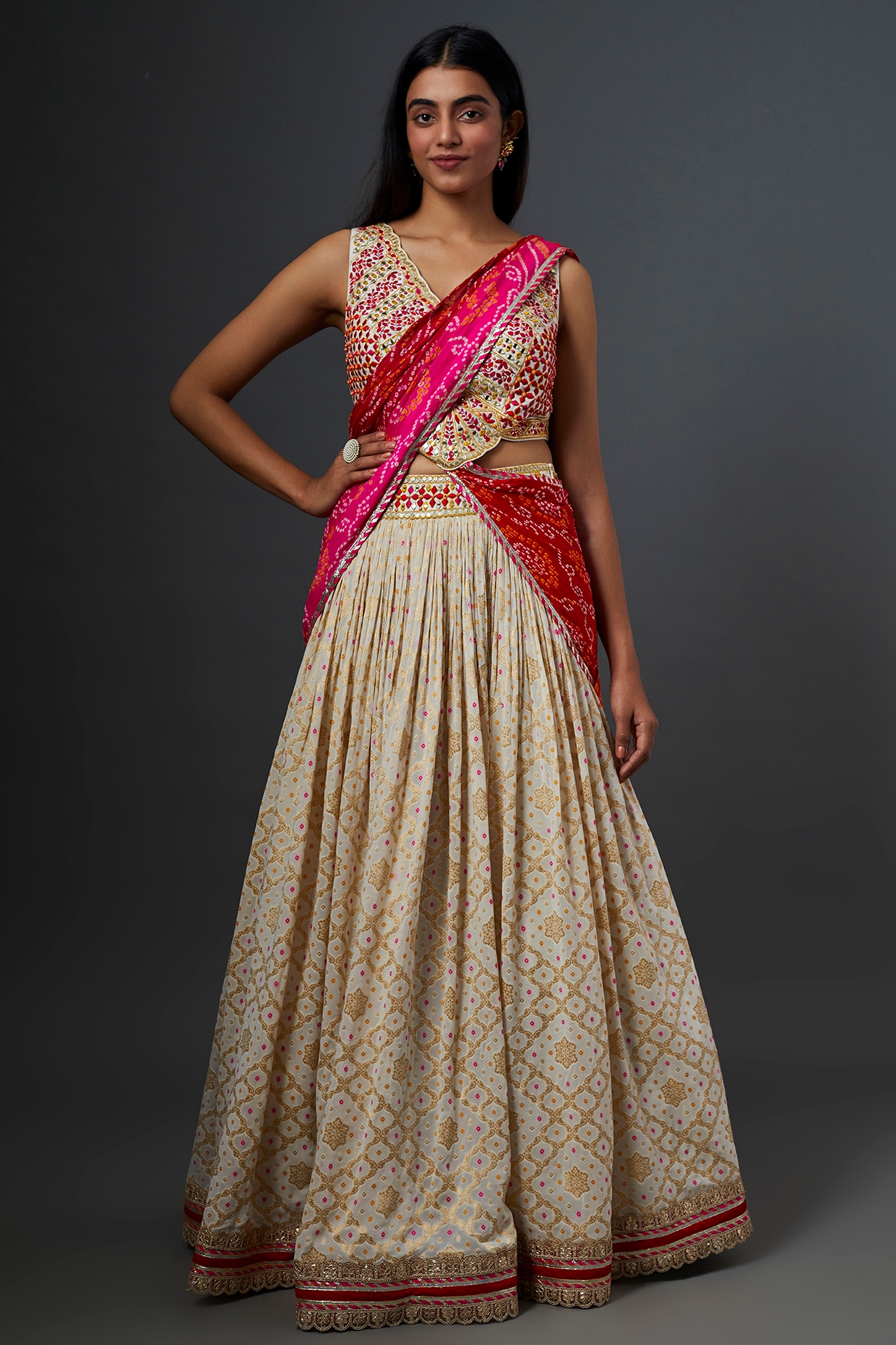 12 Innovative and Stylish Saree Draping Styles By Dolly Jain | Stylish  sarees, Saree wearing styles, Lehenga style saree