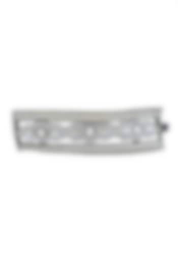 Silver Hand Embroidered Cuff Bracelet by Jyo Das Accessories
