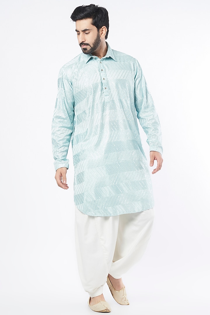 Off-White Cotton Patiala Pants by KAAJ Button at Pernia's Pop Up Shop