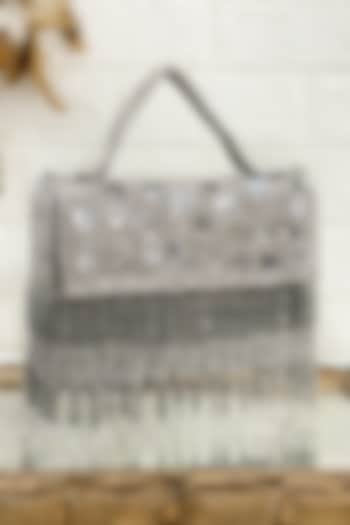 Silver Sequins Embellished Bag by Kainiche by Mehak