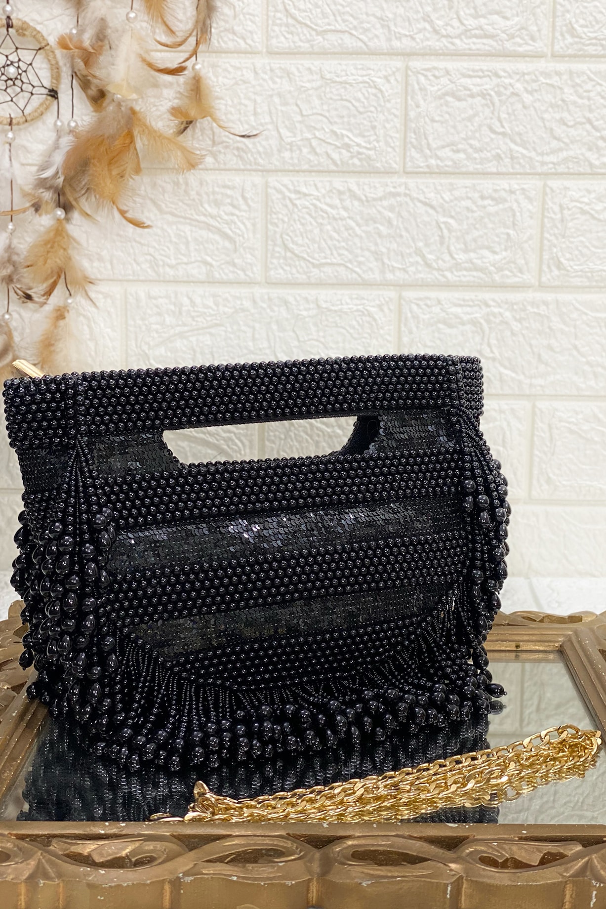 ★超特価★MIU MIU★ Women's Mini Sequin Tote Bag Black Bags, Clutches, Mini Bags & Handbags for Women | Miu Miu