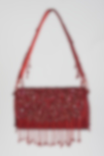 Maroon Embellished Bag by Kainiche by Mehak