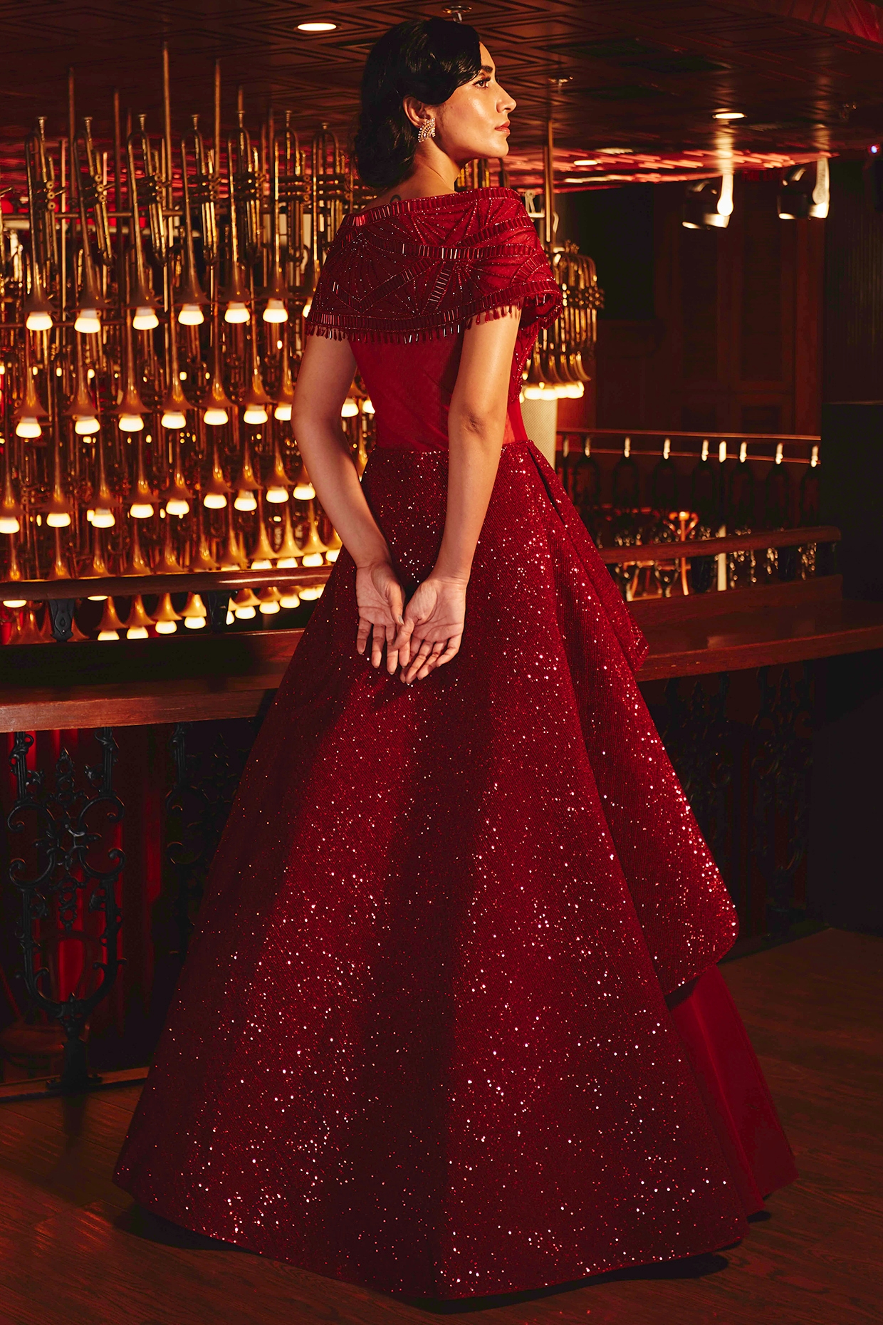 Dark cheap red gown