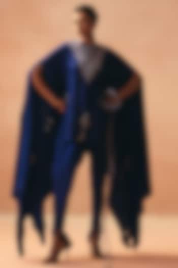 Purple Satin Embroidered Kaftan Set by Kamaali Couture at Pernia's Pop Up Shop