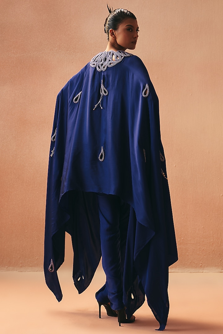 Purple Satin Embroidered Kaftan Set by Kamaali Couture at Pernia's Pop Up Shop