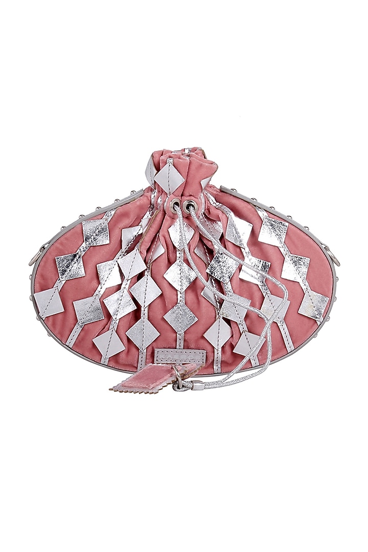 Pink Potli With Detachable Chain by Kaeros at Pernia's Pop Up Shop