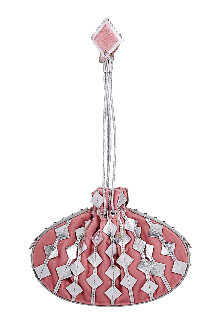 Pink Potli With Detachable Chain by Kaeros at Pernia's Pop Up Shop