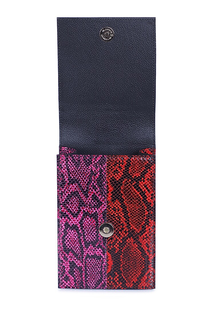 Red & Pink Printed Bracelet Bag by Kaeros at Pernia's Pop Up Shop