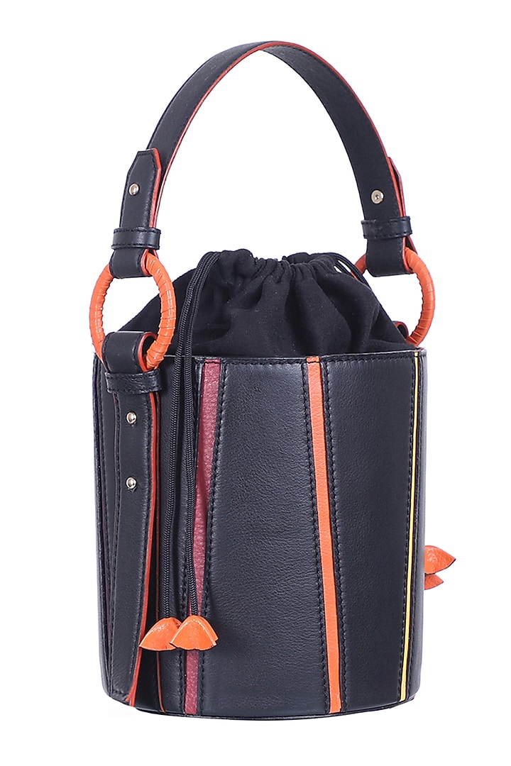Multi Colored Stripes Printed Bucket Bag by Kaeros at Pernia's Pop Up Shop