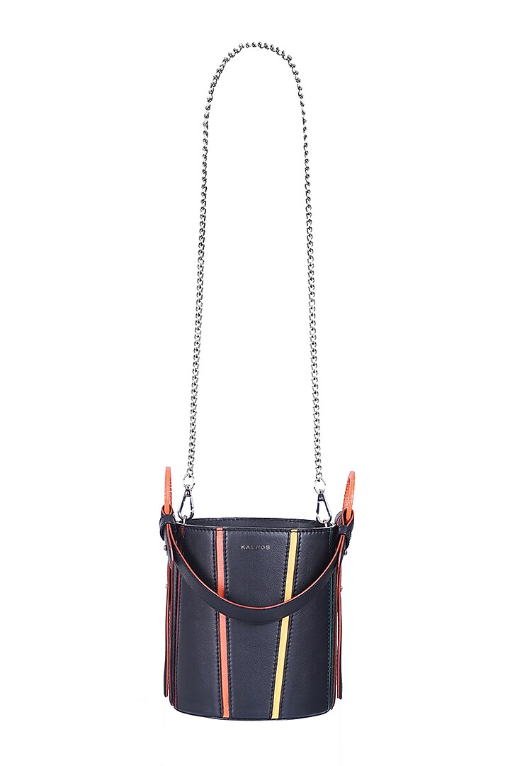 Multi Colored Stripes Printed Bucket Bag by Kaeros at Pernia's Pop Up Shop