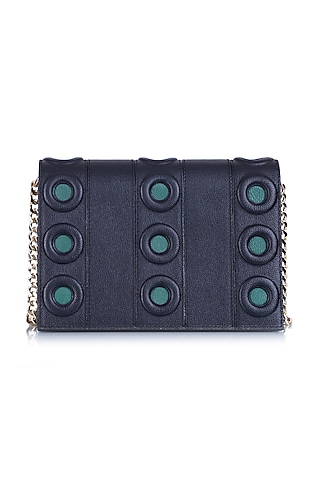 Black Leather Shoulder Bag by Kaeros