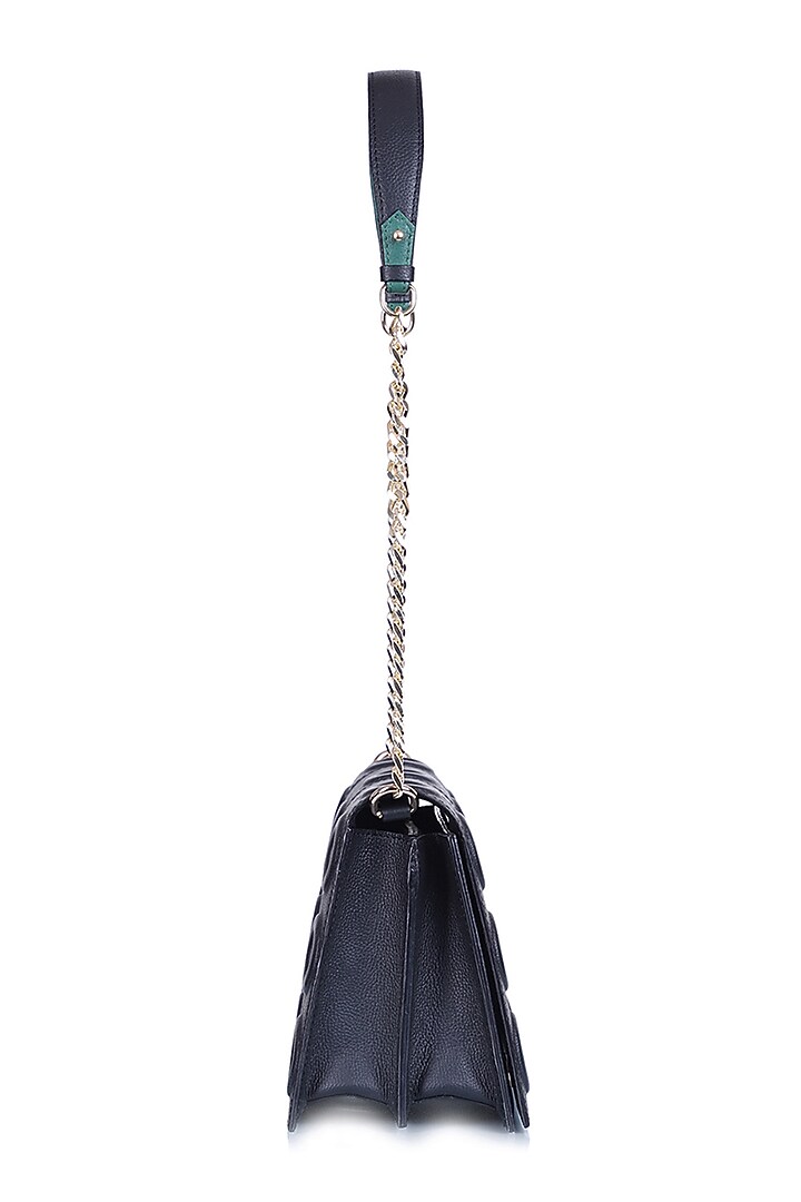 Black Leather Shoulder Bag by Kaeros at Pernia's Pop Up Shop