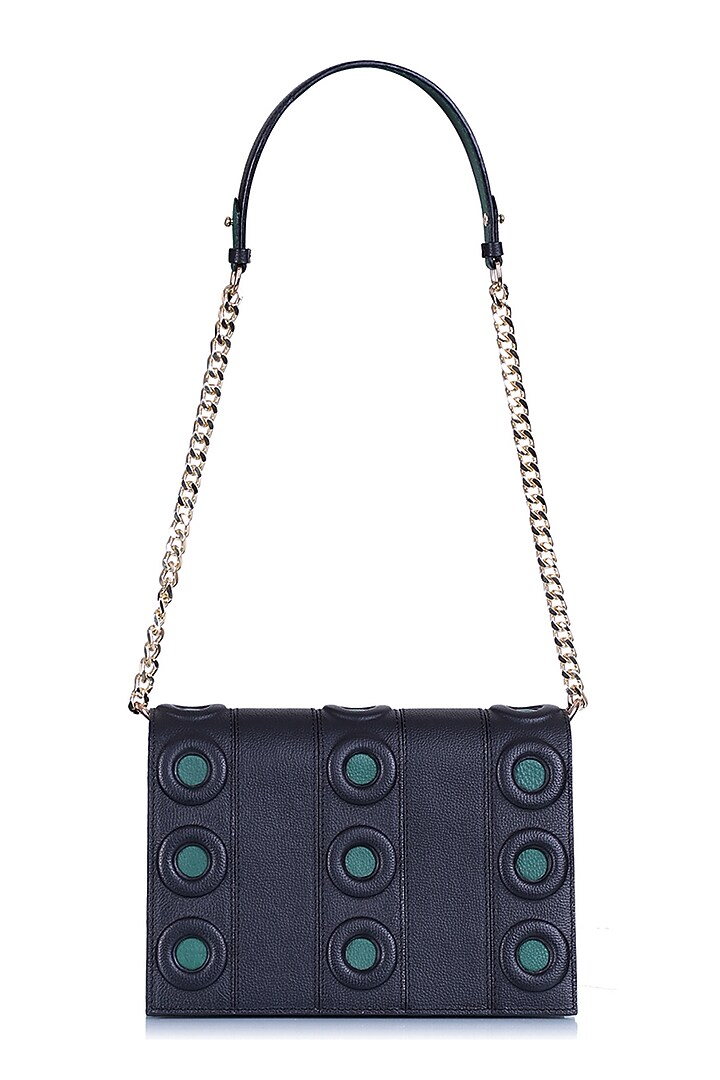 Black Leather Shoulder Bag by Kaeros at Pernia's Pop Up Shop