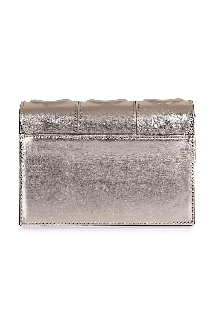 Gold Geometric Pattern Leather Mini Bag by Kaeros at Pernia's Pop Up Shop