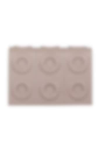 Grey Geometric Pattern Leather Mini Bag by Kaeros
