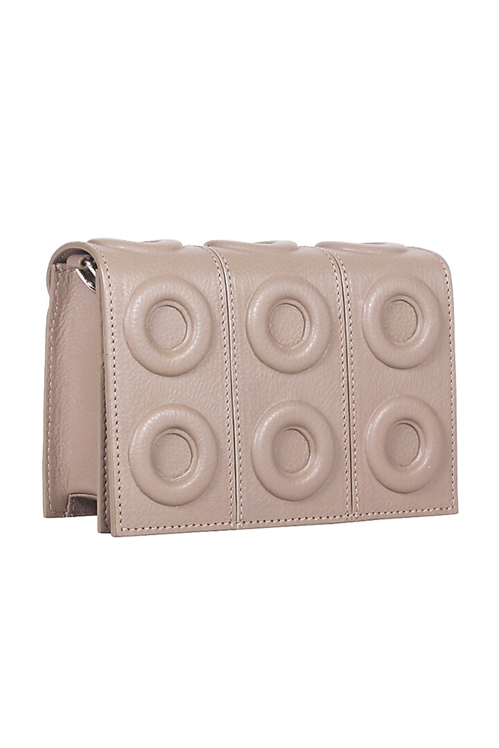 Grey Geometric Pattern Leather Mini Bag by Kaeros at Pernia's Pop Up Shop