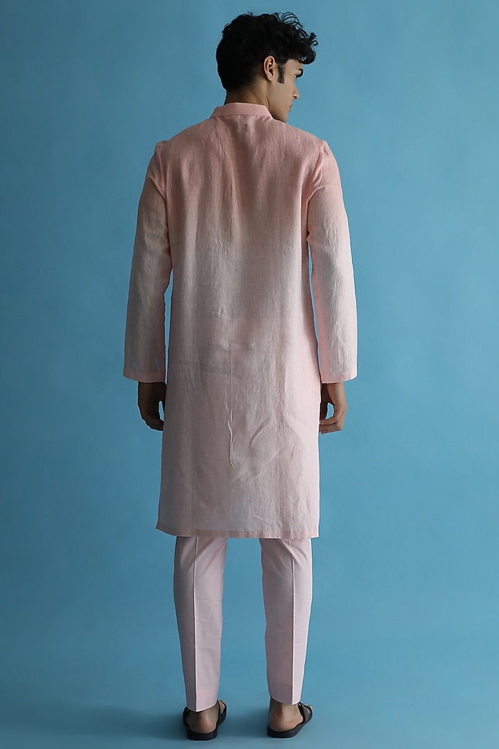 Blush Pink Ombre-Shaded Kurta by Kaha at Pernia's Pop Up Shop