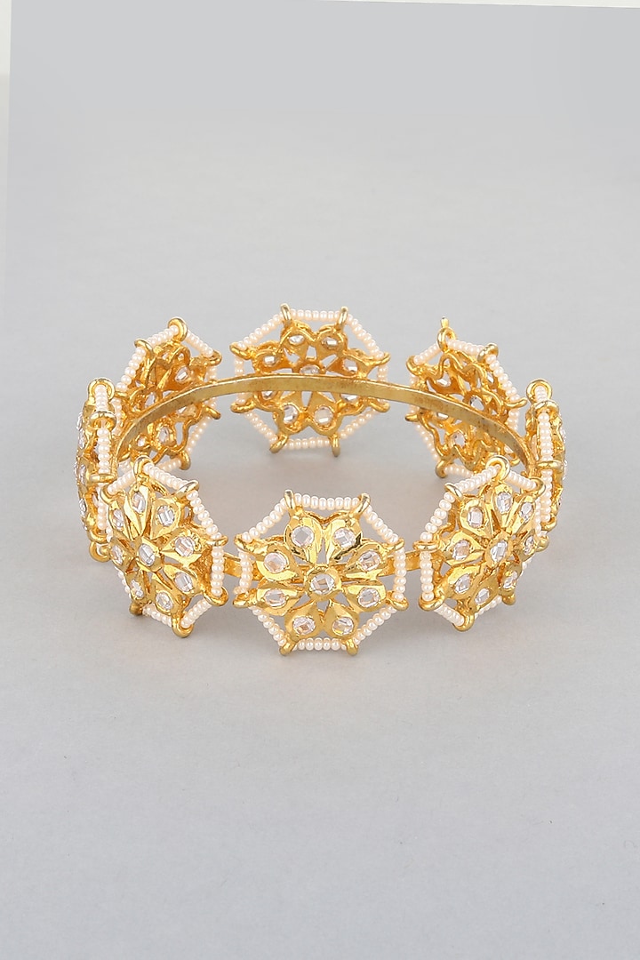 Gold Plated Kundan Bangle by Kiara at Pernia's Pop Up Shop
