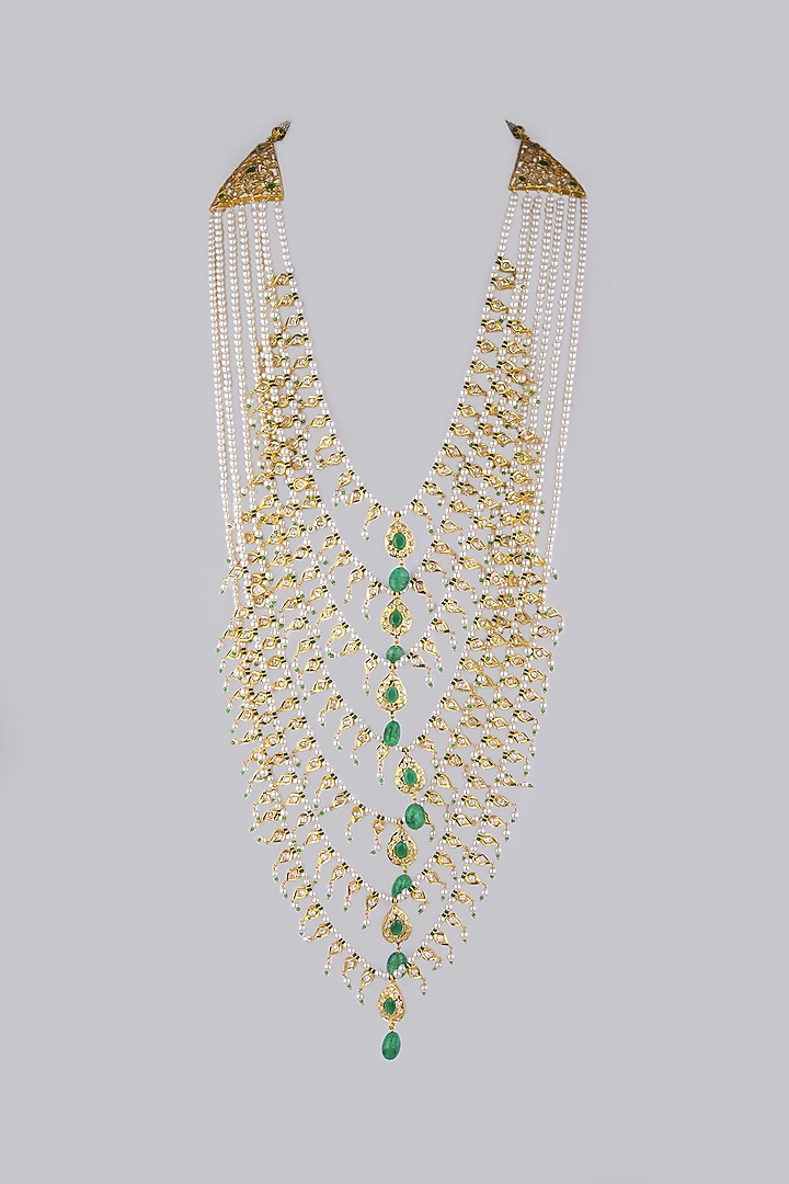 Gold Plated Green Onyx Necklace by Kiara at Pernia's Pop Up Shop