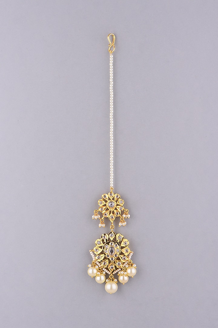Gold Plated Kundan Maangtikka by Kiara at Pernia's Pop Up Shop