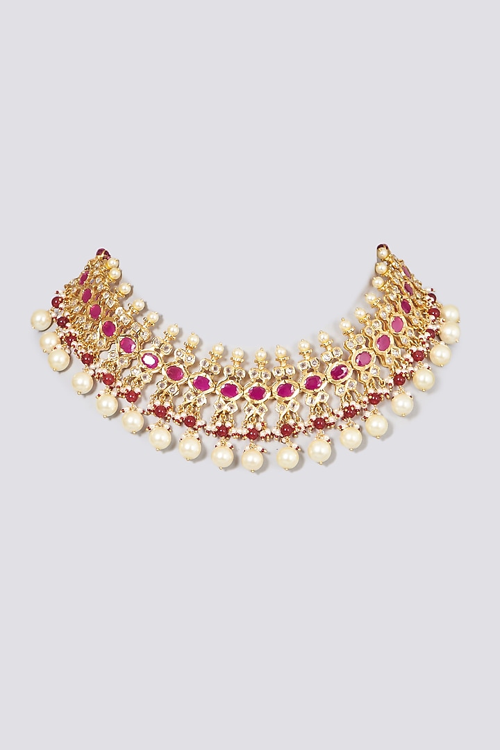 Gold Plated Necklace With Beads by Kiara at Pernia's Pop Up Shop