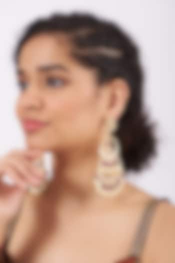 Gold Plated Kundan Polki Earrings by Kiara at Pernia's Pop Up Shop