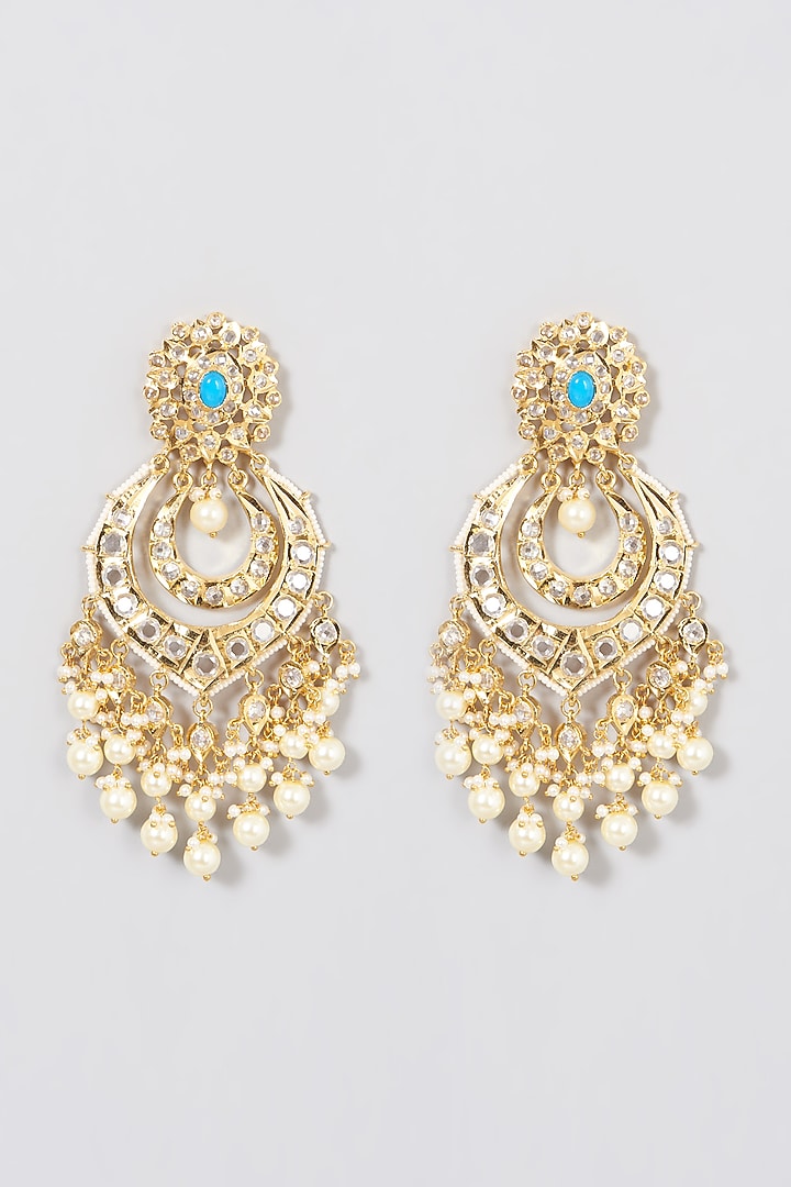 Gold Plated Chandbali Earrings by Kiara at Pernia's Pop Up Shop