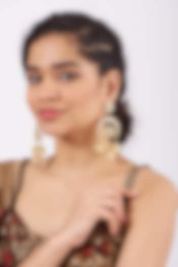 Gold Plated Kundan Polki Dangler Earrings by Kiara at Pernia's Pop Up Shop