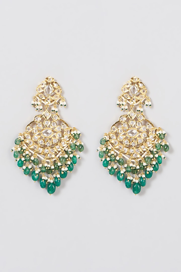 Gold Plated Earrings With Onyx Beads by Kiara at Pernia's Pop Up Shop