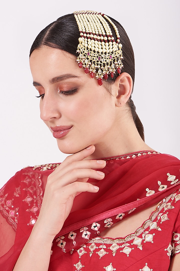 Gold Plated Kundan Polki Pasa by Kiara at Pernia's Pop Up Shop