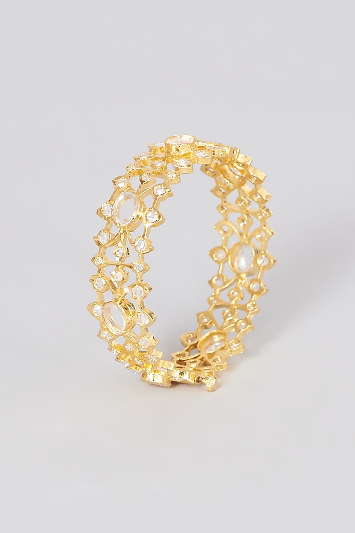 Gold Plated Agate Bangle by Kiara at Pernia's Pop Up Shop