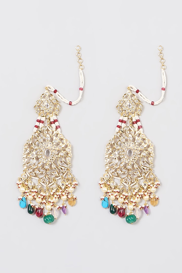 Gold Plated Chandbali Earrings by Kiara at Pernia's Pop Up Shop
